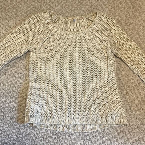 Elegant Women’s Knit Sweater in Mint w/ Sequins by Knitted & Knotted - Picture 3 of 6